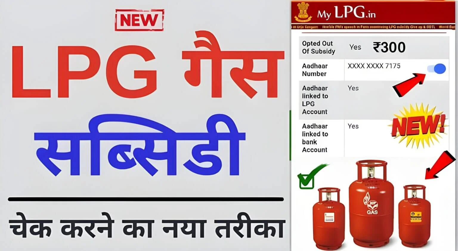 LPG Gas Subsidy चेक कैसे करें :  Bharat Gas, HP Gas , Indane Gas