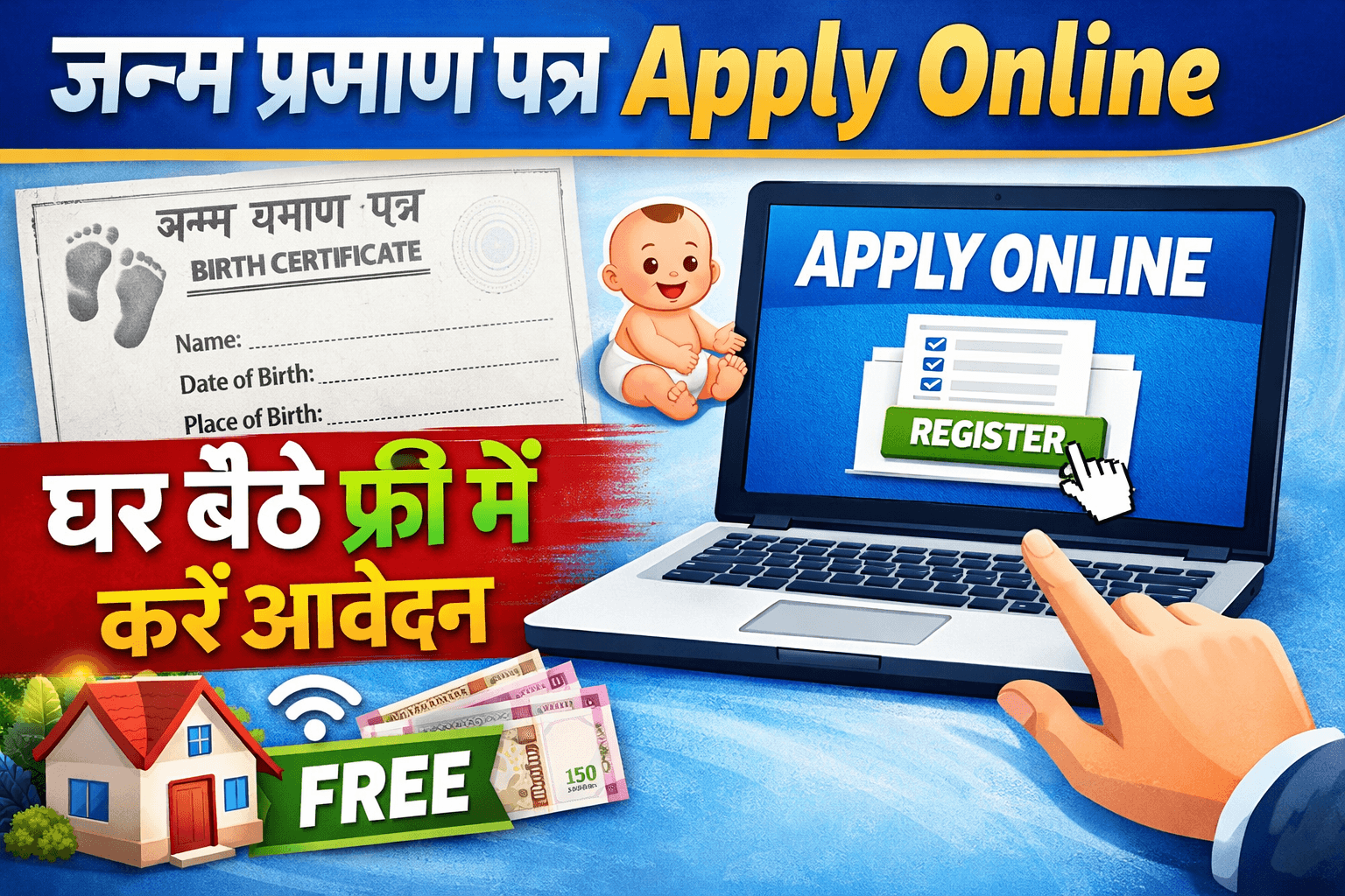 Birth Certificate Apply Online 2026 : घर बैठे जन्म प्रमाण पत्र के लिए करें आवेदन
