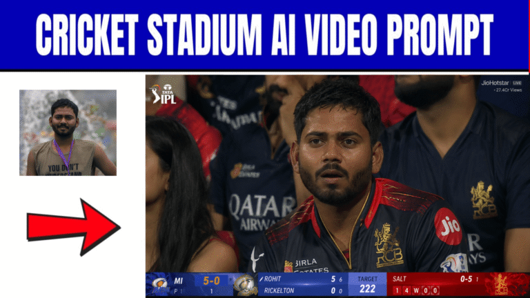 Cricket Stadium Ai Video Prompt