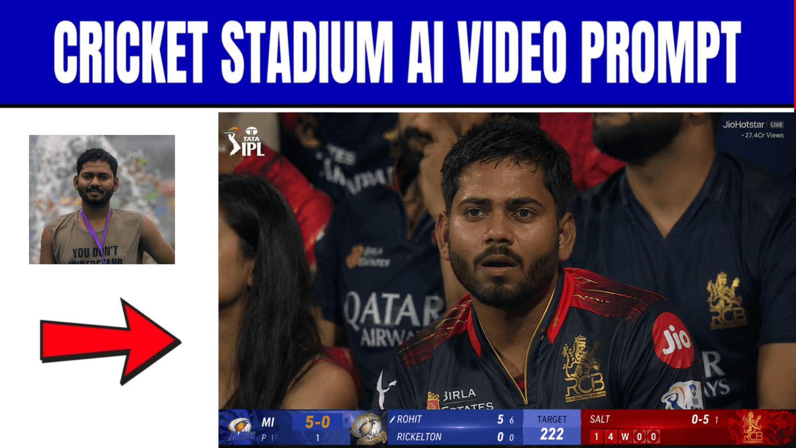 Cricket Stadium Ai Video Prompt