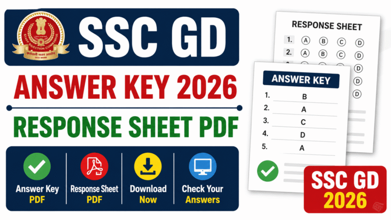 SSC GD Answer Key 2026, Response Sheet PDF