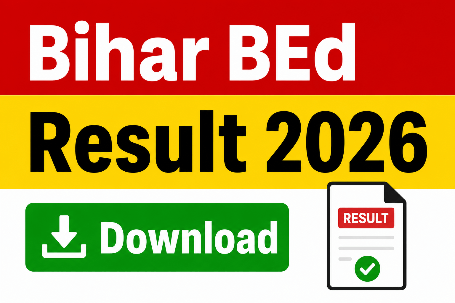 Bihar BEd Result 2026 Download Cut Off Date (OUT)